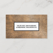 Carte De Visite Texture en cuir Brown (Dos)