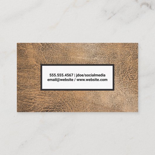 Carte De Visite Texture en cuir Brown (Dos)