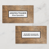 Carte De Visite Texture en cuir Brown (Devant / Derrière)