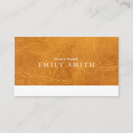 Carte De Visite Texture en cuir Brown (Devant)