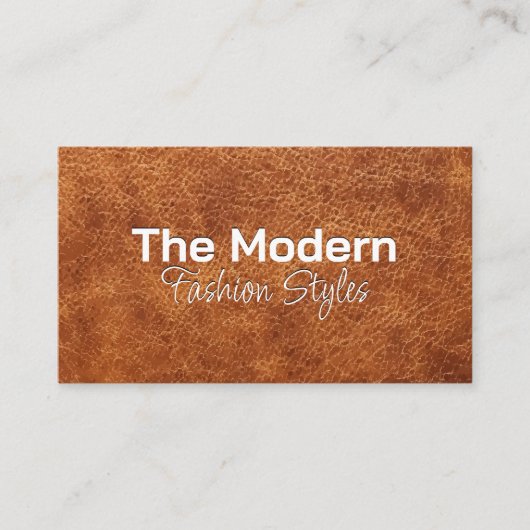 Carte De Visite Texture en cuir Brown (Devant)