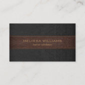 Carte De Visite Texture en cuir Brown et noir (Devant)