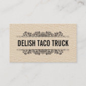 Carte De Visite Texture en cuir | Éléments d'organisation (Devant)