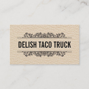 Carte De Visite Texture en cuir Éléments d'organisation