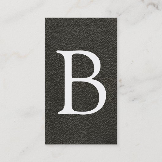 Carte De Visite Texture en cuir noire de Faux (Devant)
