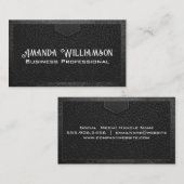 Carte De Visite Texture en cuir | Tiré (Devant / Derrière)