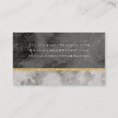 Carte De Visite Texture en marbre noir blanc (Dos)