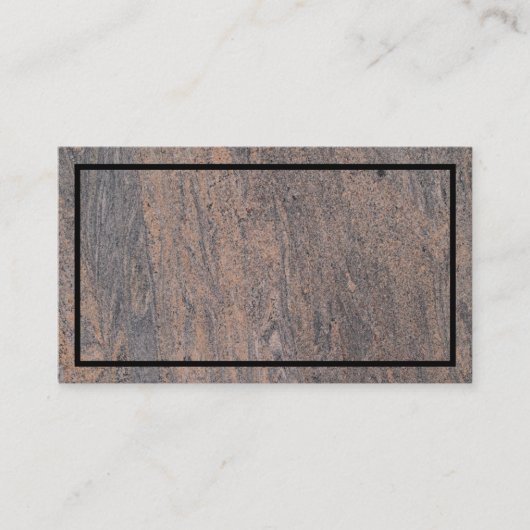 Carte de visite texturé en marbre rouille (Devant)