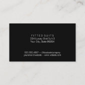 Carte De Visite Texture en or noir chic | Simple (Dos)