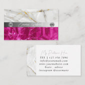 Carte De Visite Texture en quartz cristal d'Améthyste minéral (Devant / Derrière)