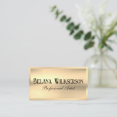 Carte De Visite Texture en verre d'or | Luxe (Debout devant)