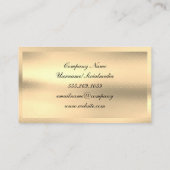 Carte De Visite Texture en verre d'or | Luxe (Dos)