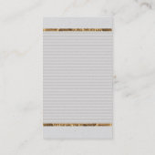 Carte De Visite Texture encadrée | Doré (Dos)