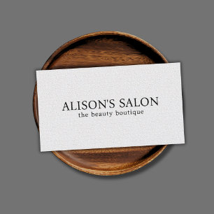 Carte De Visite Texture épurée minimaliste Beauté blanche Gras