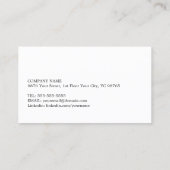 Carte De Visite Texture épurée minimaliste Consultant bleu (Dos)