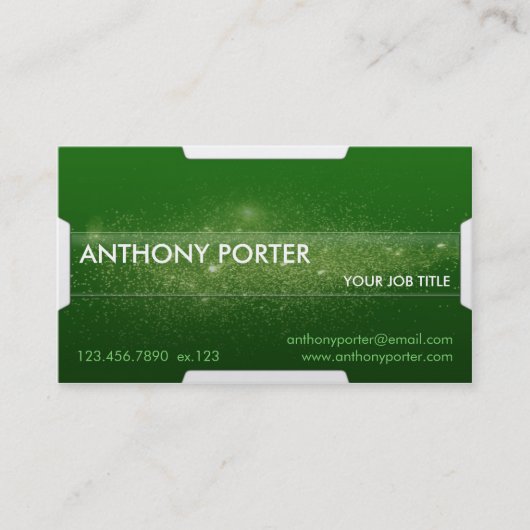 Carte De Visite Texture étoilée - vert (Devant)