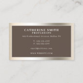 Carte De Visite Texture fausse métallique en or blanc (Dos)