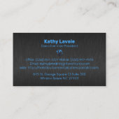 Carte De Visite Texture fausse métallique gris foncé moderne (Dos)