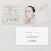 Carte De Visite texture faux parties scintillant esthétique ・ (Devant / Derrière)