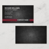 Carte De Visite Texture foncée | Barre de titre (Devant / Derrière)