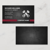 Carte De Visite Texture foncée | Matériel des pistons (Devant / Derrière)