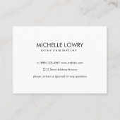 Carte De Visite Texture Gris avec verre à vin (Dos)