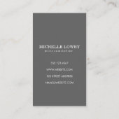 Carte De Visite Texture Gris avec verre à vin (Dos)