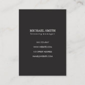 Carte De Visite Texture Gris avec verre de bière (Dos)