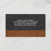 Carte De Visite Texture gris | Bois (Dos)