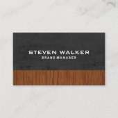 Carte De Visite Texture gris | Bois (Devant)