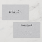 Carte De Visite Texture gris clair Imprimer la typographie noire (Devant / Derrière)