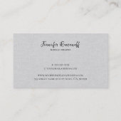 Carte De Visite Texture gris clair Imprimer la typographie noire (Dos)