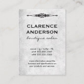 Carte De Visite Texture Gris d'élément organique (Devant)