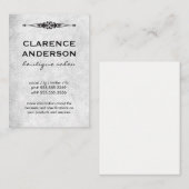 Carte De Visite Texture Gris d'élément organique (Devant / Derrière)