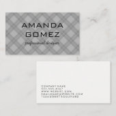 Carte De Visite Texture gris Jacquard (Devant / Derrière)