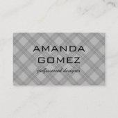Carte De Visite Texture gris Jacquard (Devant)