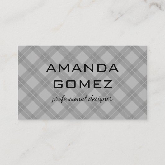 Carte De Visite Texture gris Jacquard (Devant)