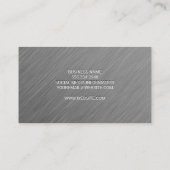 Carte De Visite Texture gris métallique (Dos)