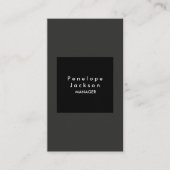 Carte De Visite Texture Gris Moderne Plain Professionnel Design (Devant)