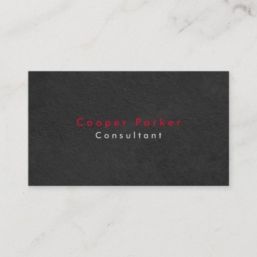 Carte De Visite Texture gris simple et élégante (Devant)