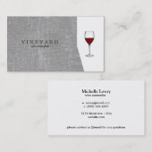 Carte De Visite Texture Gris / Verre à vin (Devant / Derrière)