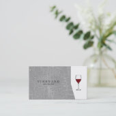 Carte De Visite Texture Gris / Verre à vin (Debout devant)