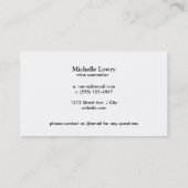 Carte De Visite Texture Gris / Verre à vin (Dos)