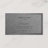 Carte De Visite Texture grise | Bordure d'acier (Dos)