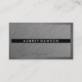Carte De Visite Texture grise | Bordure d'acier (Devant)