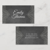 Carte De Visite Texture grise | Mandala Elements (Devant / Derrière)