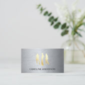 Carte De Visite Texture grise | Modèles (Debout devant)