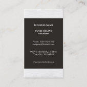 Carte De Visite Texture grise simple et élégante Consultant blanc (Devant)