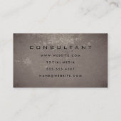Carte De Visite Texture grunge de lettrage inversé (Dos)