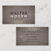 Carte De Visite Texture grunge de lettrage inversé (Devant / Derrière)